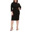 Adrianna Papell Floral Embellished Sheath Dress In Black
