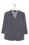 Adrianna Papell Geometric Shirt Jacket In Gray