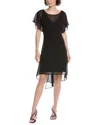 Adrianna Papell High-low Solid Midi In Black