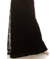 Adrianna Papell High Waisted Rosette A-line Skirt In Black In Black