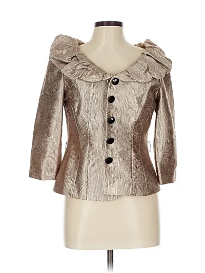Pre-owned Adrianna Papell Jacket In Gold