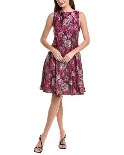 ADRIANNA PAPELL ADRIANNA PAPELL JACQUARD ENVELOPE SHORT DRESS