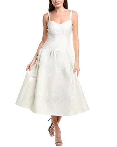 ADRIANNA PAPELL JACQUARD MIDI DRESS