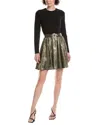 Adrianna Papell Jersey Mini Dress In Black
