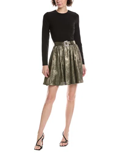 Adrianna Papell Jersey Mini Dress In Black