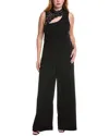 Adrianna Papell Lace Yoke Jumpsuit In Black