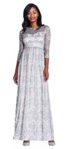 Adrianna Papell Long Formal Party Dress Ap1e203486 In Silver