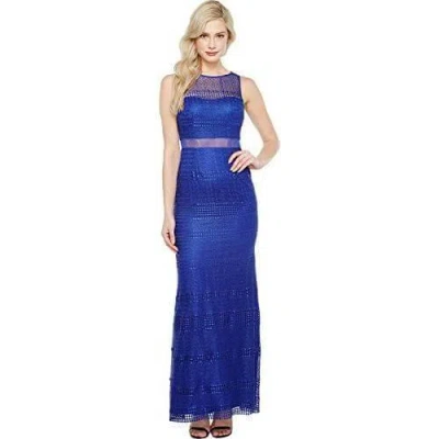 Adrianna Papell Long Formal Sleeveless Party Dress In Blue