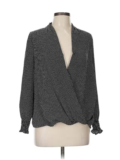 Pre-owned Adrianna Papell Long Sleeve Blouse In Gray
