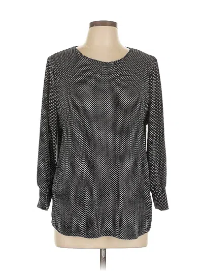 Pre-owned Adrianna Papell Long Sleeve Blouse In Gray