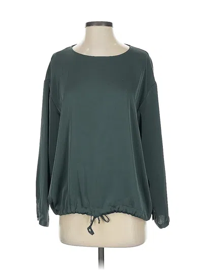 Pre-owned Adrianna Papell Long Sleeve Blouse In Green