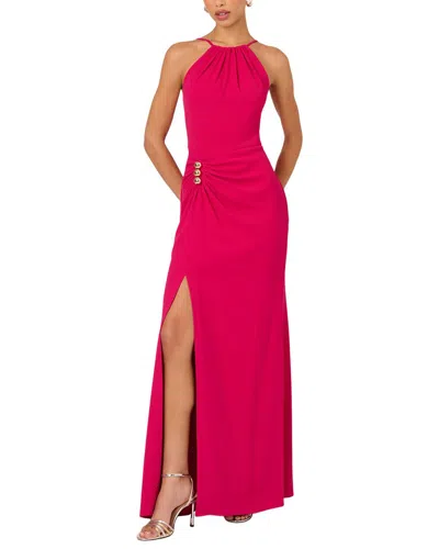 Adrianna Papell Mermaid Dress In Pink