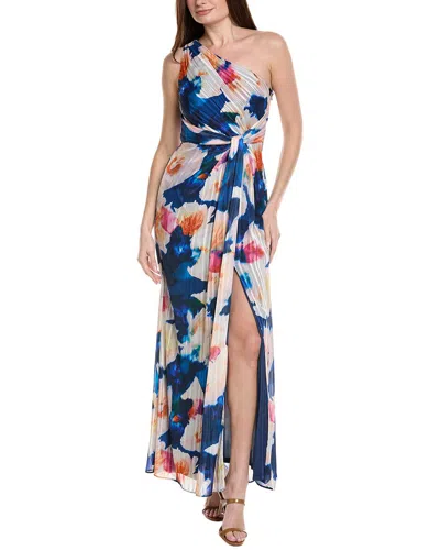 Adrianna Papell Mermaid Maxi Dress In Blue