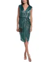 Adrianna Papell Midi Dress In Green