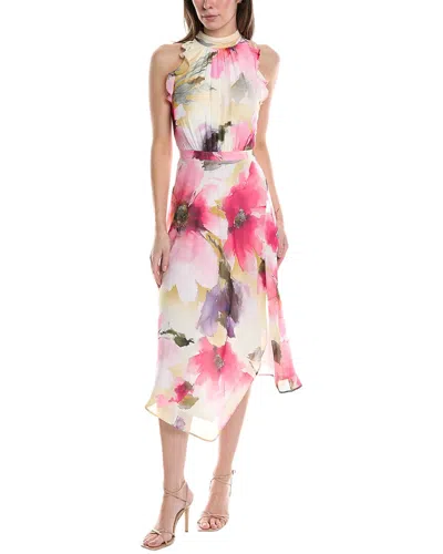 Adrianna Papell Midi Dress In Pink