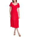 Adrianna Papell Midi Dress In Red