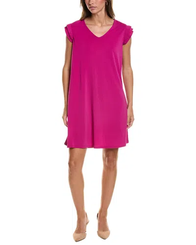 Adrianna Papell Moss Crepe Shift Dress In Red