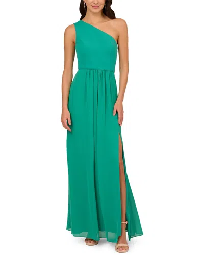 ADRIANNA PAPELL ADRIANNA PAPELL ONE SHOULDER CHIFFON GOWN