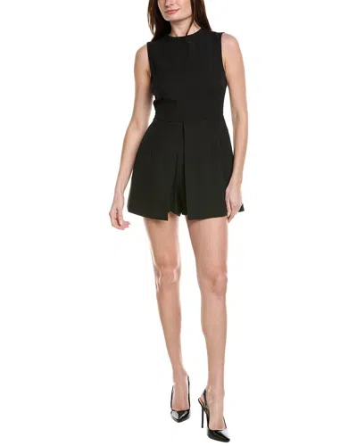 Adrianna Papell Peplum Romper In Black