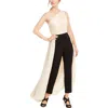 Adrianna Papell Petites Womens Chiffon One Shoulder Jumpsuit In White