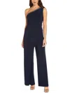 ADRIANNA PAPELL PETITES WOMENS RUCHED DRAPEY JUMPSUIT