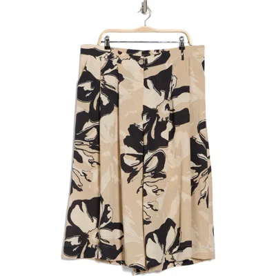 Adrianna Papell Pleat Wide Leg Pants In Multi