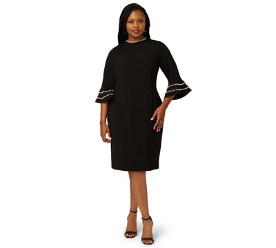 Adrianna Papell Plus Size 3/4-sleeve Sheath Dress In Multi