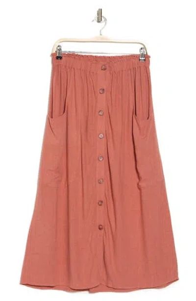 Adrianna Papell Pocketed A-line Skirt In Clay