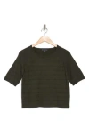 Adrianna Papell Pointelle Sweater In Fatigue