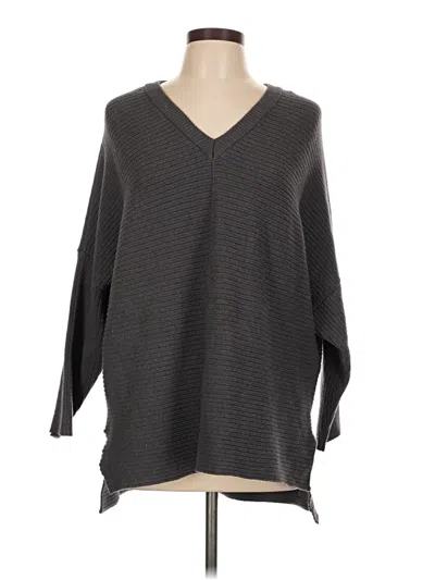 Pre-owned Adrianna Papell Poncho In Gray