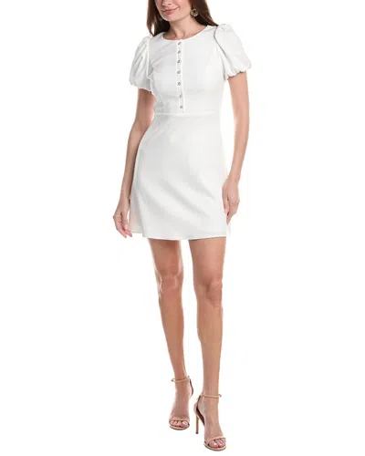 Adrianna Papell Puff Mini Dress In White