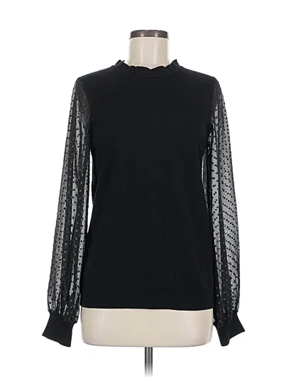 Pre-owned Adrianna Papell Pullover Sweater In Black