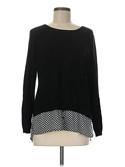 Pre-owned Adrianna Papell Pullover Sweater In Black
