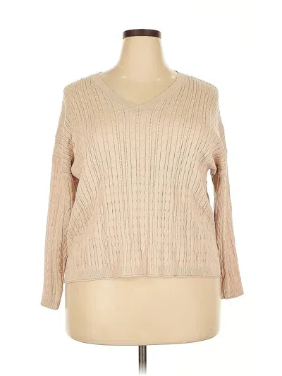 Pre-owned Adrianna Papell Pullover Sweater In Brown