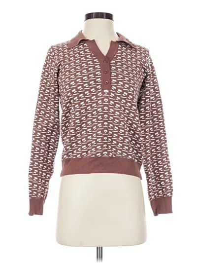 Pre-owned Adrianna Papell Pullover Sweater In Brown