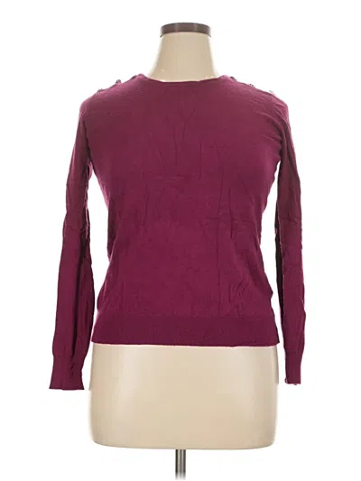 Pre-owned Adrianna Papell Pullover Sweater In Burgundy