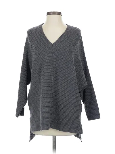 Pre-owned Adrianna Papell Pullover Sweater In Gray