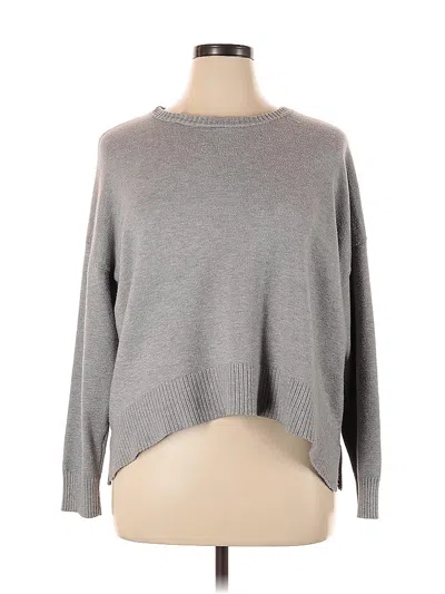 Pre-owned Adrianna Papell Pullover Sweater In Gray