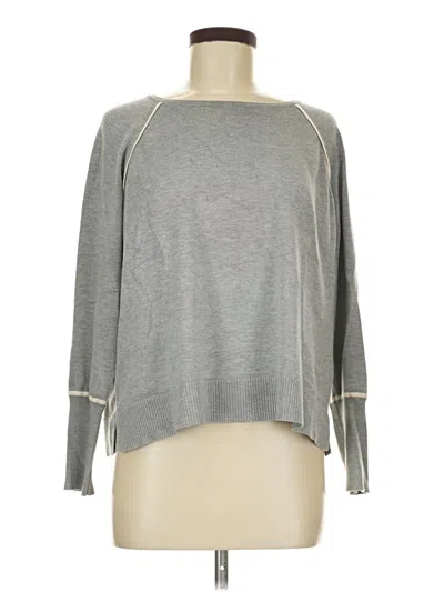 Pre-owned Adrianna Papell Pullover Sweater In Gray
