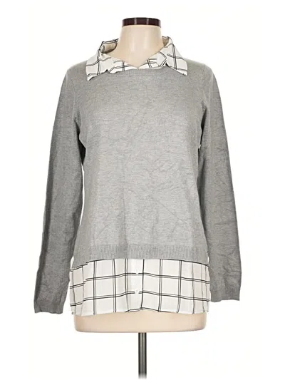 Pre-owned Adrianna Papell Pullover Sweater In Gray