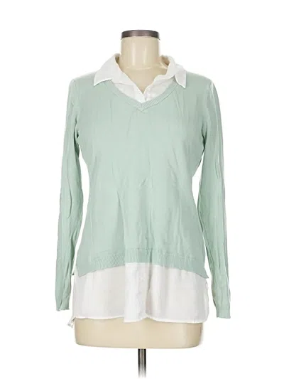 Pre-owned Adrianna Papell Pullover Sweater In Green