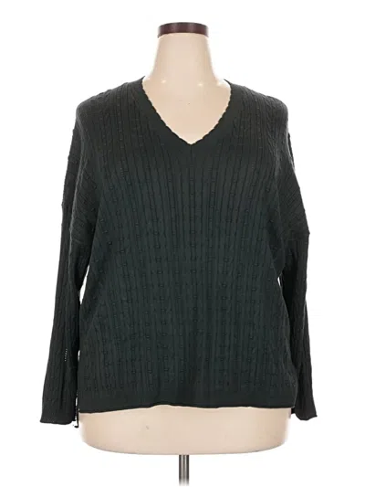 Pre-owned Adrianna Papell Pullover Sweater In Green