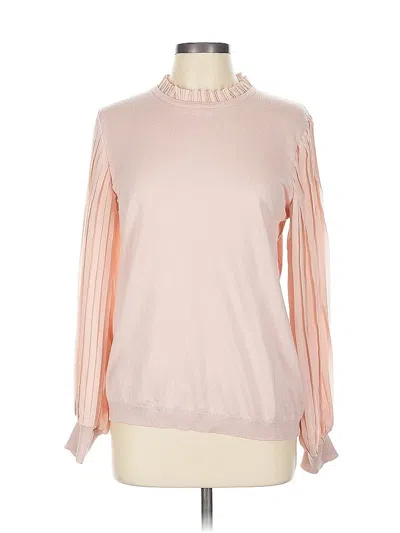 Pre-owned Adrianna Papell Pullover Sweater In Pink