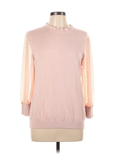 Pre-owned Adrianna Papell Pullover Sweater In Pink