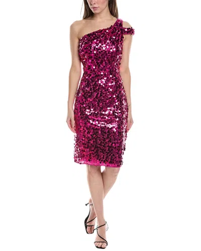 Adrianna Papell Sequin Dress In Purple