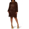 Adrianna Papell Sequin Embellished Cocktail Dress In Black
