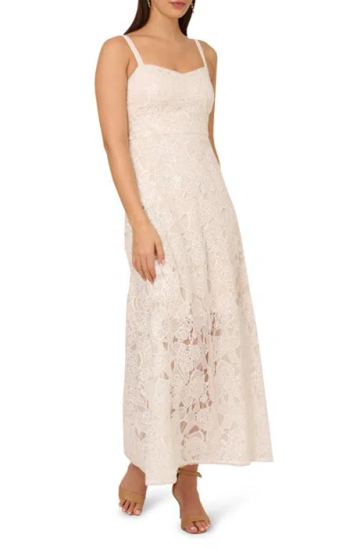 Adrianna Papell Sequin Lace Cocktail Dress In Ivory
