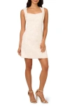 Adrianna Papell Sequin Sleeveless Tweed Sheath Dress In Ivory Multi
