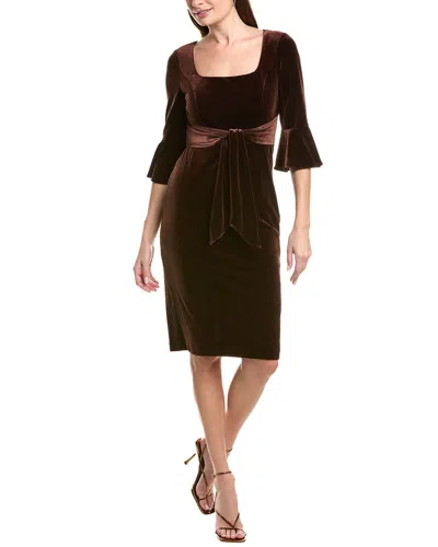 Adrianna Papell Sheath Dress In Brown