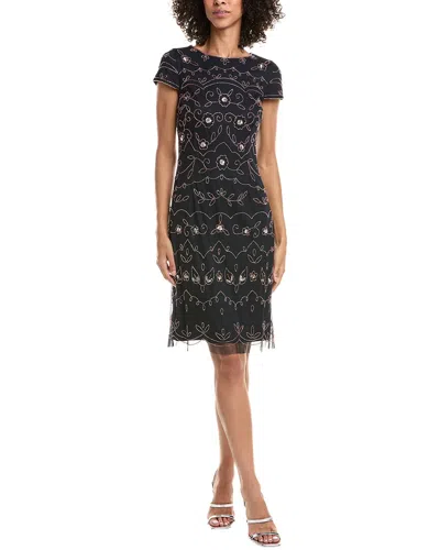 Adrianna Papell Sheath Midi Dress In Blue